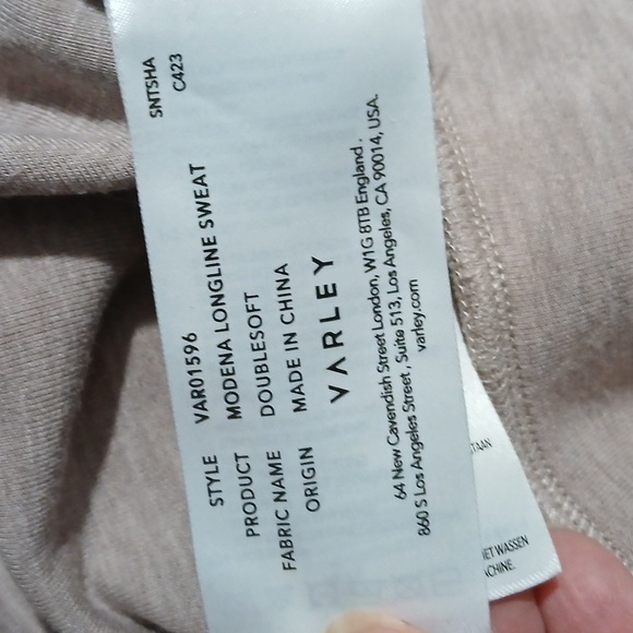 Varley Modena Longline Light Tan Cream Cowl Sweater Women's Size Small Boho - Picture 9 of 10